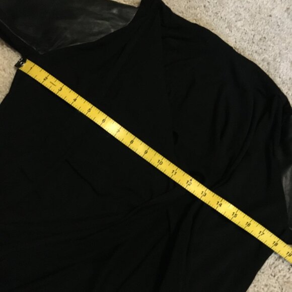 Danier Genuine Leather Sleeve Open Waterfall Handkerchief Cardigan - Picture 13 of 16